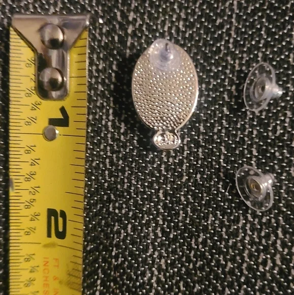 Sterling silver earrings w turquiose stone - Picture 3 of 4